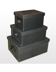Caja Carton C/manija Pvc 48x36x22 Blanca-negra-kraft-pastel Bau3 Bau6 Bau21 Au60 19/ Gs02  (b1)