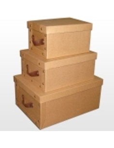 Caja Carton C/manija Pvc 39x30x18 Blanca-negra-kraft-pastel Bau5 Bau2 Bau20 Au58 Gs02 (b1)