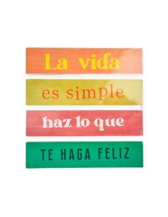 Cuadro 20x20 Art Pallet C/frases 3020 Decozu (m)