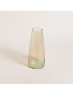 Jarron De Vidrio 33x10cm Conico Col Champagne 0621010 Mish02