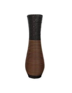 Florero 50cm Rustico Simil Rattan Jm1750 Mta01