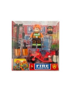 Bombero 8cm C/moto Y Accesorios En Caja 18-46 Pub02