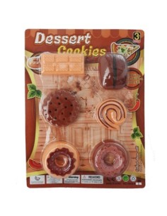 Set Cocina X6pzas Comidas En Blister Dessert Cookies 60280 50654 50655 Seb01