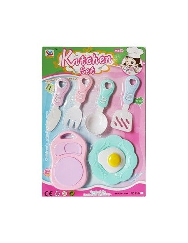 Set Cocina 7pzas Vajilla Y Comida Blister 100773 Pub02