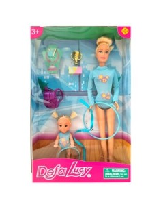 Munecas X 2 Gimnastas C/accesorios Lucy En Caja Sd22322 Pk01