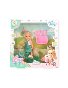 Muneca 15cm Lucy Y Su Bicicleta C/mascota C/accesorios En Caja 54908 Seb01