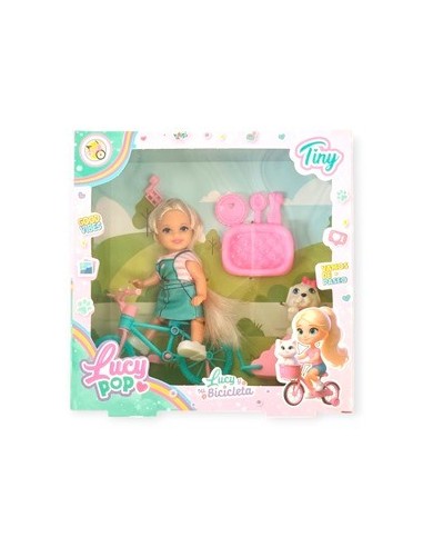 Muneca 15cm Lucy Y Su Bicicleta C/mascota C/accesorios En Caja 54908 Seb01
