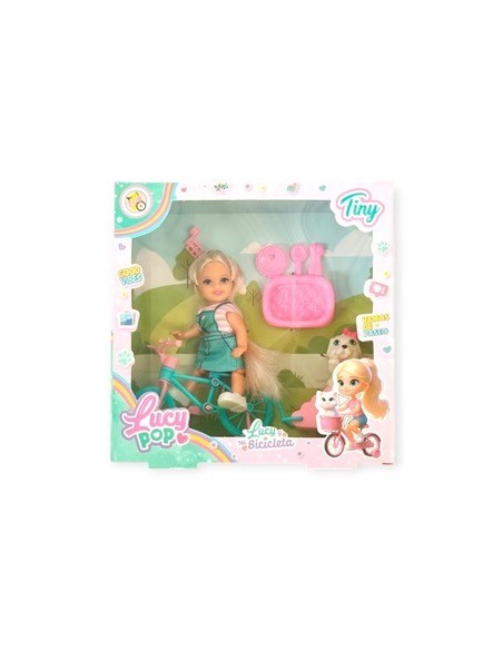 Muneca 15cm Lucy Y Su Bicicleta C/mascota C/accesorios En Caja 54908 Seb01
