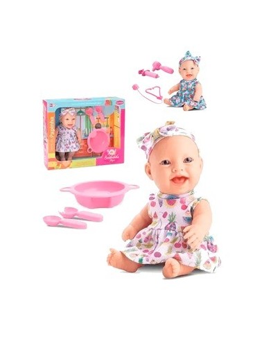 Baby 23cm Bambolinha Cuidados/papinha 743/745 Fema