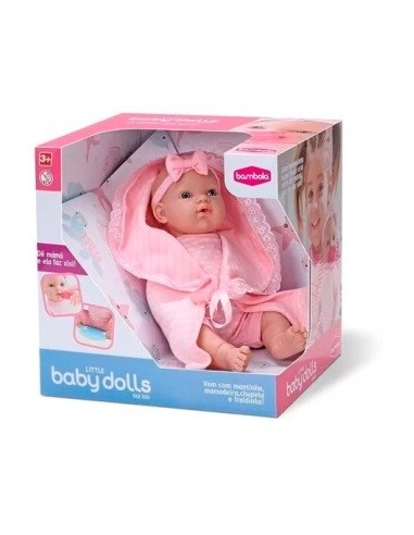 Bebote 34cm Little Dolls Hace Pipi C/chupete Y Mamadera 673 Fema