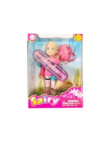 Muneca 12cm C/patineta Y Casco Sd22760zx