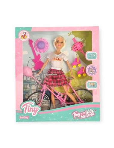 Muneca Tiny Y Su Bicicleta En Caja 62137 53411 Seb01 (b12)