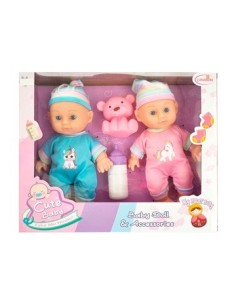 Set X2 Bebotes 22cm C/mamadera Y Oso Sd25220z Pk01