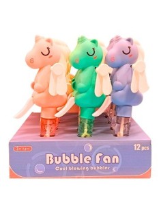 Ventilador Manual C/burbujero Licuado/helado Caramelos/dino/unicornio/astronauta 27360/27362/27363/27372/27159/27361/27373/27