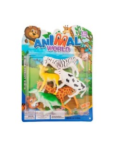 Animales X5 En Blister Animal World 50368 Seb01