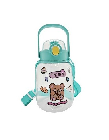 Botella 1500ml Plast. C/manija  Correa Y Stickers 2305210 E50295 Sf01 Jli03