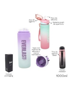 Botella 1l Degrade Colores Surtidos 30417 Tar02