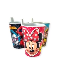Vaso Bombilla 9cm Surt Sorbete 01minnie015/01patrol015/010peppa015 Bel01 (b12)