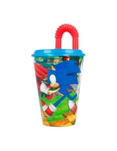 Vaso 430ml Sport Plast. C/tapa Y Sorberte Personajes So009-lj061-lj062-sp339- Ck01