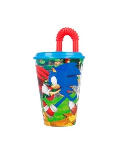 Vaso 430ml Sport Plast. C/tapa Y Sorberte Personajes So009-lj061-lj062-sp339- Ck01