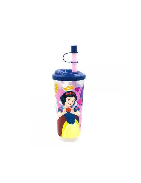 Vaso Alto Recto C/sorbete Y Tapa Princesas-pony 01prince027 Bel01 (b6)