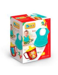 Babero Silicona + Vaso Bimbi Caja 01-0233 Dim05