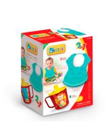 Babero Silicona + Vaso Bimbi Caja 01-0233 Dim05