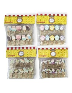 Mini Broche Madera C/formas X 10 Unid. Surt. 19495-20888-20883-18510-20885-20886-20885-20886-26072-26078-20884-26075 Col01 34