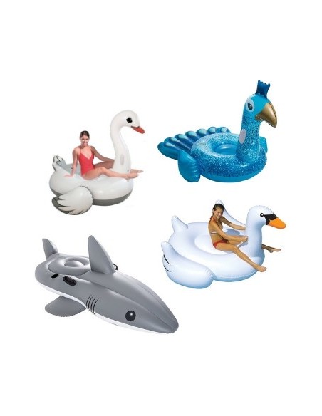 Inflable Animales Grandes Tiburon/flamenco/cisne/pavo Real/pato/unicornio 5478-41107 5477-41106 5895-41101 5901-41111 5476-41