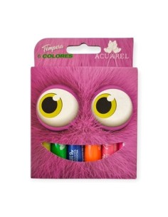 Tempera X 6 Unid. Fluo Acuarel Tps12 1171 Fai01 Mg01