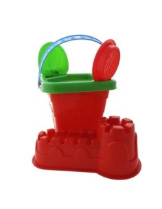 Balde Playa Cuadrado C/ 4 Accesorios 857y Yuyu Rod02 (b18)