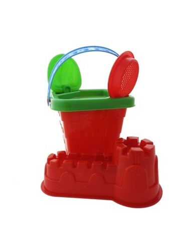Balde Playa Cuadrado C/ 4 Accesorios 857y Yuyu Rod02 (b18)