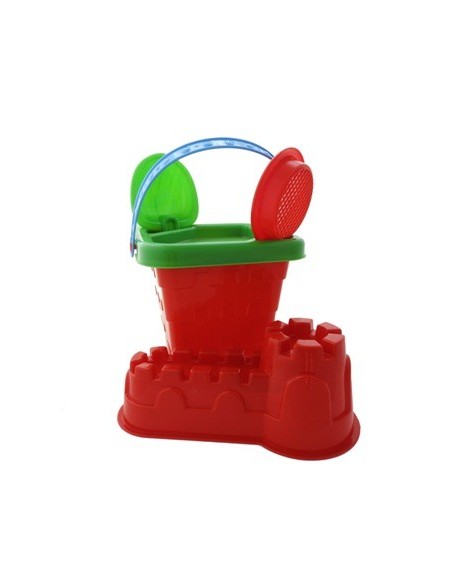 Balde Playa Cuadrado C/ 4 Accesorios 857y Yuyu Rod02 (b18)