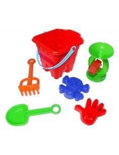 Balde Playa Cuadrado 2500cc C/5 Accesorios 27y Yuyu Rod02 (b20)