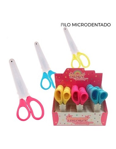 Tijera 13cm C/ Funda Plast. Stationery Col. Surt. Trendy 10274 Tar02