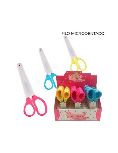 Tijera 13cm C/ Funda Plast. Stationery Col. Surt. Trendy 10274 Tar02