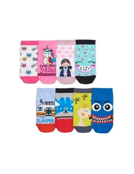 Soquete Nino Corto Algodon/ Lycra T 2/3 Surtidos 61t2 61t1  Floyd Flo02 (b12)
