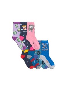 Media Nino Algodon Y Lycra Surtido T4 59t4 Floyd Flo02 (b12)