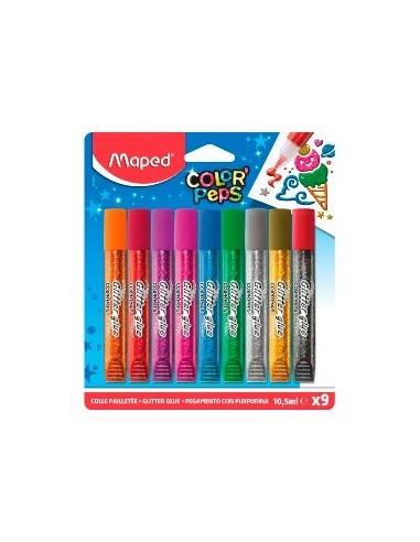 Adhesivo Glitter X 9 Surt. Maped 813010 Map01