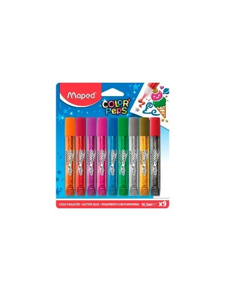 Adhesivo Glitter X 9 Surt. Maped 813010 Map01