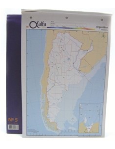 Mapa Argentina Politico N.5 Laprida 313-57 Gloss (b20)