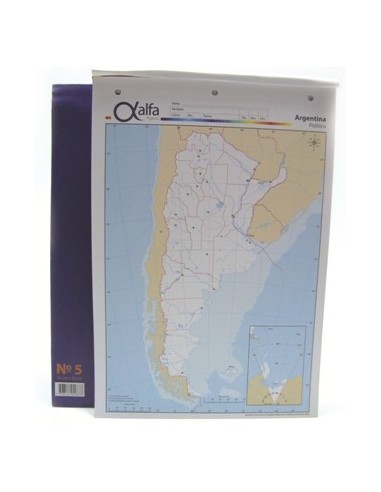 Mapa Argentina Politico N.5 Laprida 313-57 Gloss (b20)
