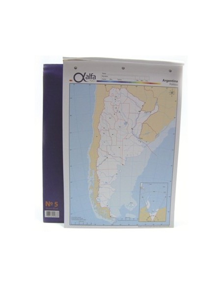 Mapa Argentina Politico N.5 Laprida 313-57 Gloss (b20)