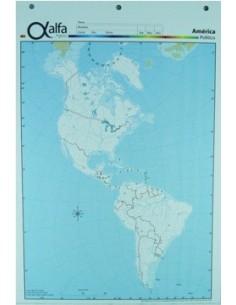 Mapa Cont. Americano Politico N.5  5140675 Alfa Gloss (b20)