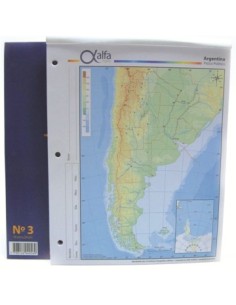 Mapa Argentina Fis/pol N.3  3240545 Alfa Gloss (b40)