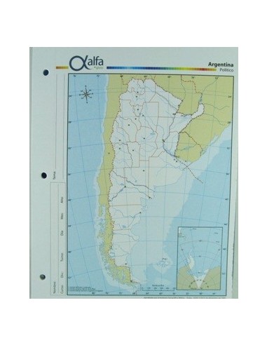 Mapa Argentina Politico N.3 3140194 Alfa Gloss (b40)