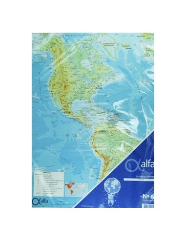 Mapa Cont. Americano Fis/pol N.6 Alfa Gloss (b25)