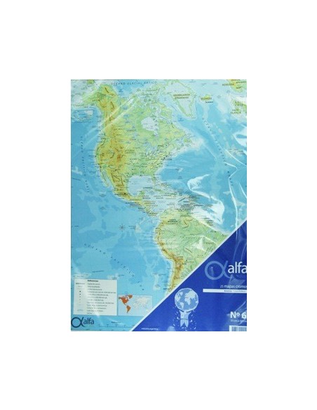 Mapa Cont. Americano Fis/pol N.6 Alfa Gloss (b25)