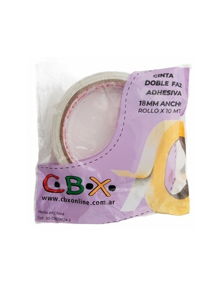 Cinta Adhesiva 18x10 Mts Doble Faz Df18x10 Cbx (b240)
