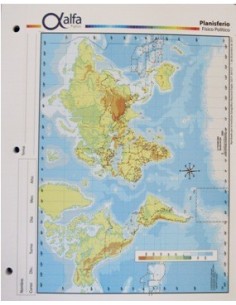 Mapa Planisferio Fis/pol N.3 3240552 Alfa Gloss (b:40-1)